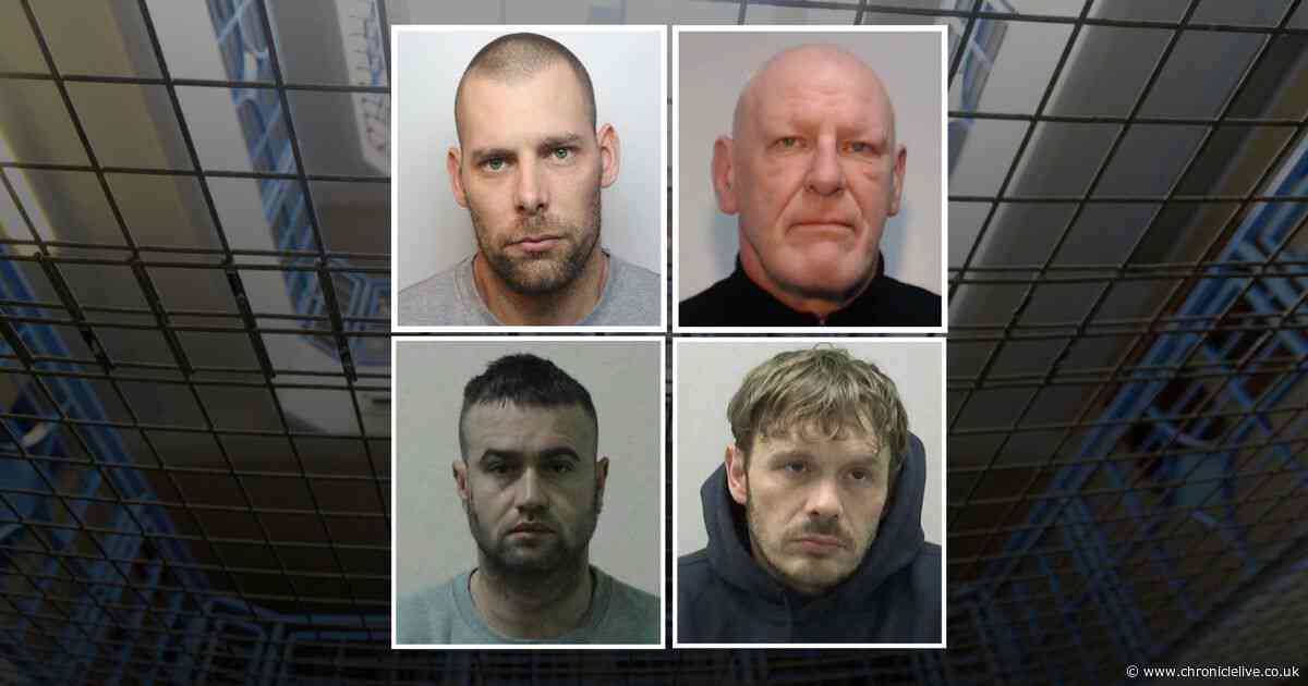 The violent criminals who have been locked up in North East jails and carried out attacks behind bars