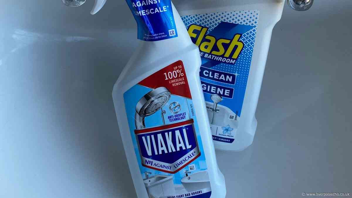 I tried Viakal and Flash bathroom cleaner to remove limescale — 1 was best