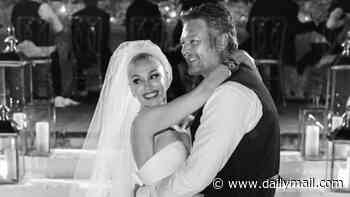 Gwen Stefani shares stunning wedding photos to celebrate 5 year anniversary with Blake Shelton... just hours before Taylor Swift wed Travis Kelce