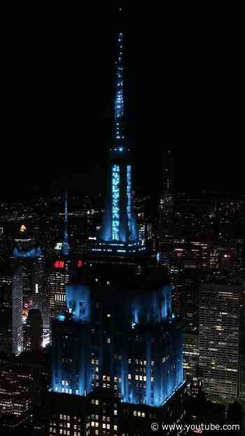 Her something blue 🩵 #empirestatebuilding #nyc #newyork #travel