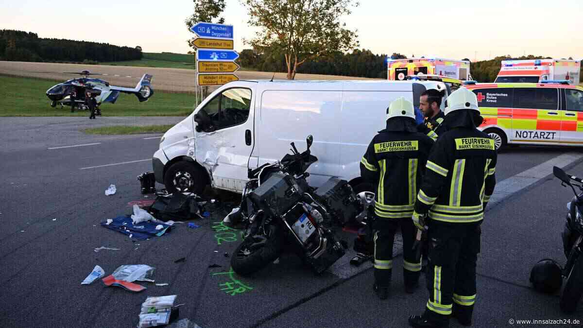 Mit Hubschrauber in Klinik nach München: Biker aus Landkreis Mühldorf schwerst verletzt