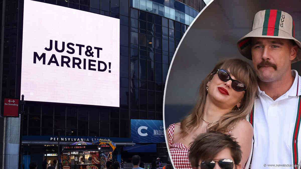 Dit was de bruiloft van Taylor Swift en Travis Kelce: Trump probeert show te stelen en ceremonie geleid door Adam Sandler