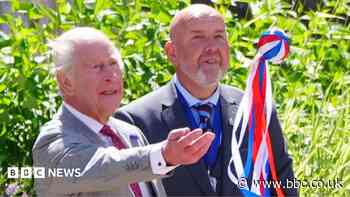 King Charles takes part in historic Borders hand ba' game