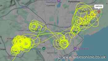 Police aeroplane circles three areas of Cardiff for more than five hours