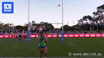 Live: 'I've lost my kicking licence': Simaima Taufa botches celebratory NRLW kick