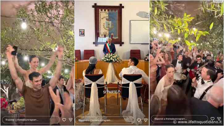 Aurora Ramazzotti e Goffredo Cerza sposi in Sicilia: il rito civile nel paese di Pippo Baudo e poi la festa al castello, i primi due look della sposa e la lista degli invitati vip