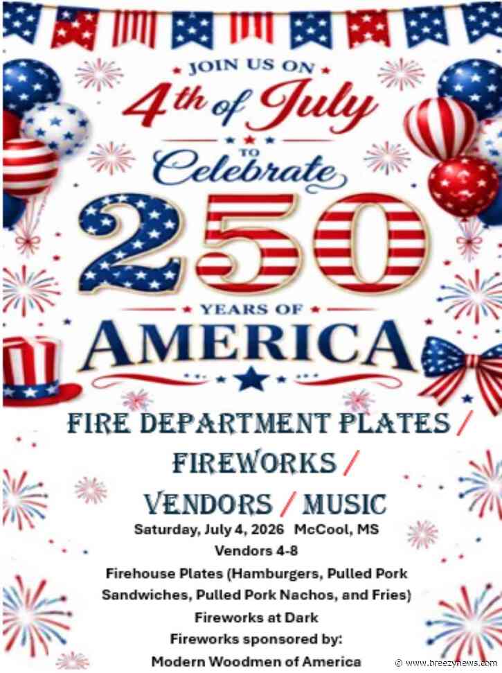 Happening today: McCool to America 250 Independence Day Celebration
