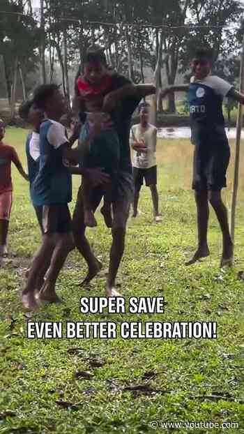 Every young goalkeeper's dream: saving the decisive penalty in a shootout! 🤜⚽