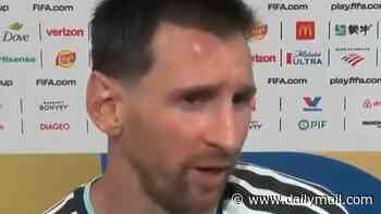 Lionel Messi shows off huge bump on his forehead after helping Argentina to avoid one of World Cup's biggest upsets against Cape Verde