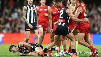 AFL LIVE: 4th of July AFL fireworks as Tigers, Blues get physical; Maynard says Gold Coast opponent ‘hit me cheaply’