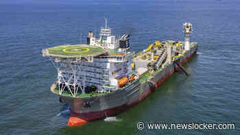 Boskalis doopt grootste schip ooit: bakbeest ’Windpiper’ beschermt datakabels tegen sabotage