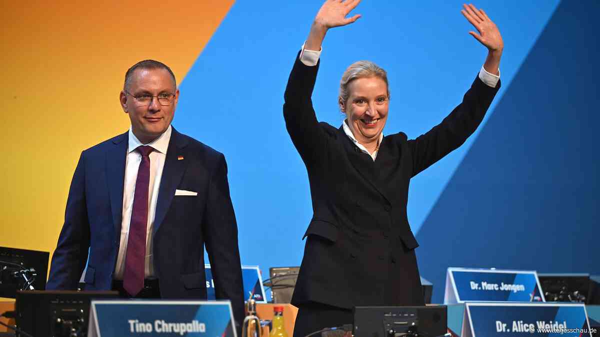 Alice Weidel und Tino Chrupalla als AfD-Vorsitzende wiedergewählt