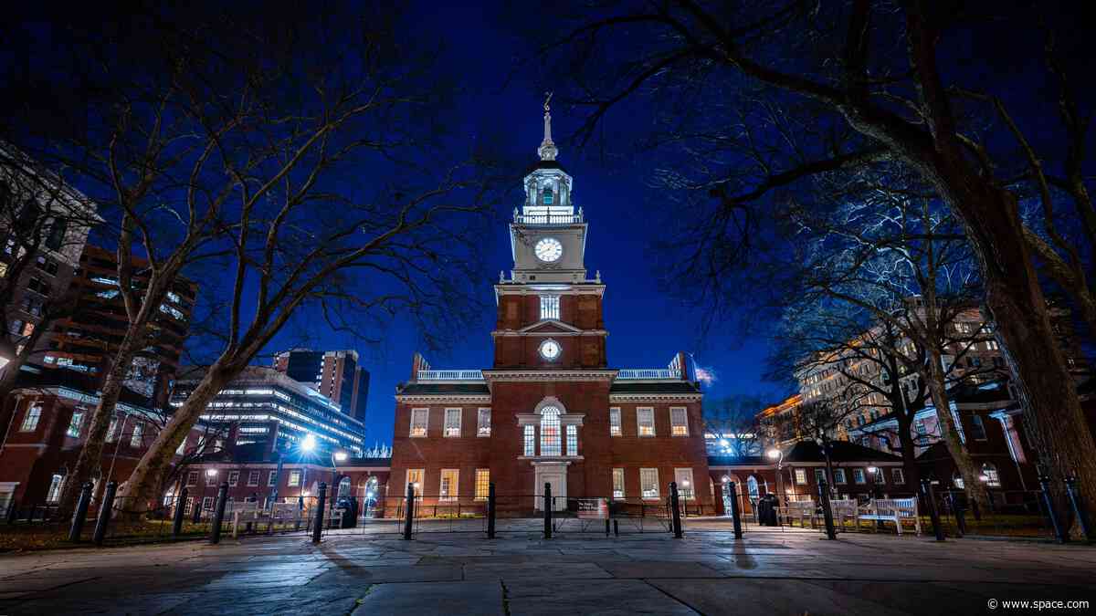 What did the night sky look like on the 1st Independence Day 250 years ago?