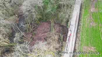 Road reopens after huge landslip but residents remain unhappy