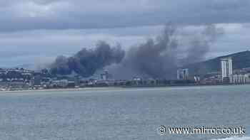 Swansea fire live: Huge blaze erupts near railway station as smoke seen over bay