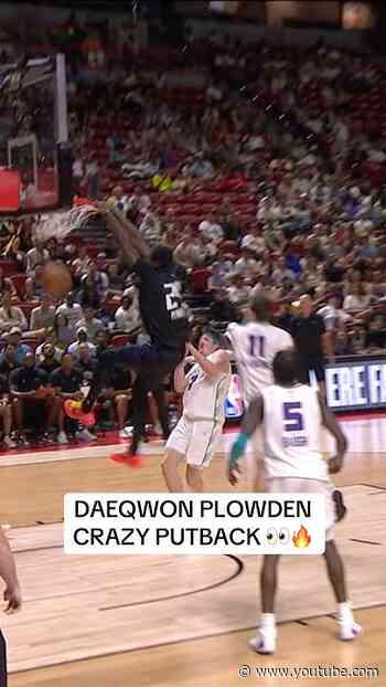 Daeqwon Plowden SOARED for the putback during NBA Summer League 2025 for the Kings. 🔥🚀