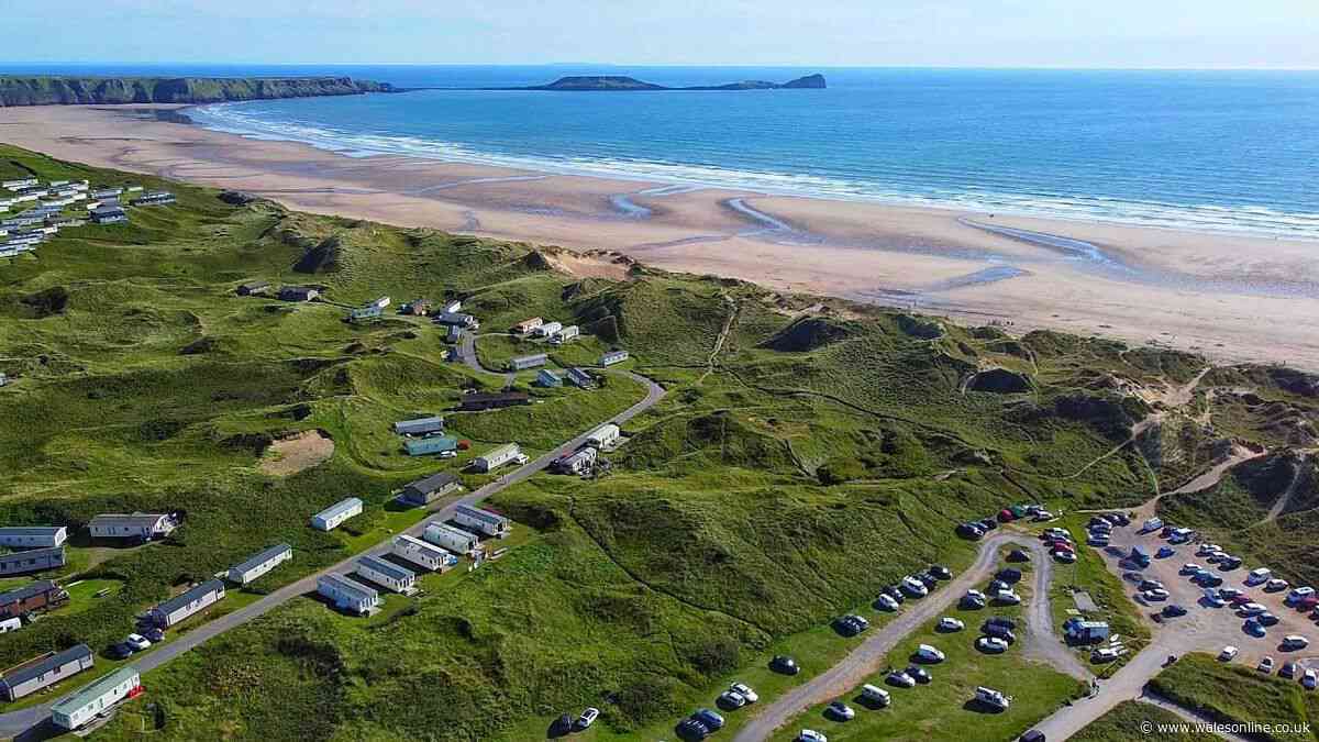 This coastal campsite is right next to one of the best beaches in Wales
