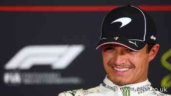 Norris jokes on Russell wanting his grandstand