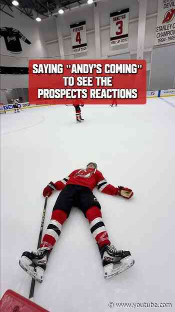Woody and Buzz approved. #shorts #njdevils #developmentcamp #nhl #toystory #buzzlightyear #woody