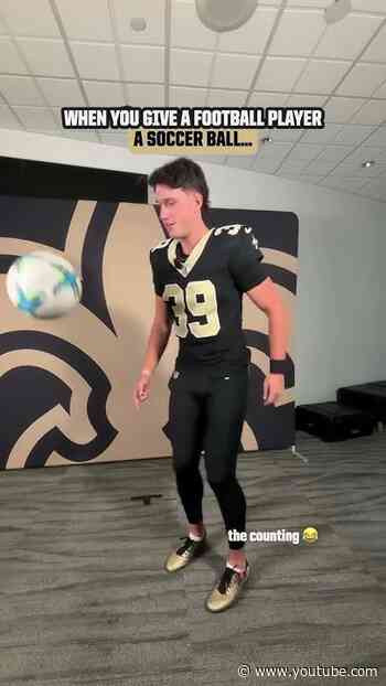 When You Give Saints Kicker Charlie Smyth a Soccer Ball ⚽
