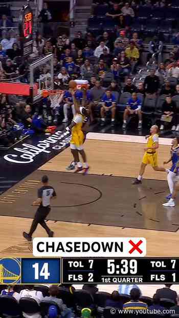 Kaluma runs down the play and seats away the layup