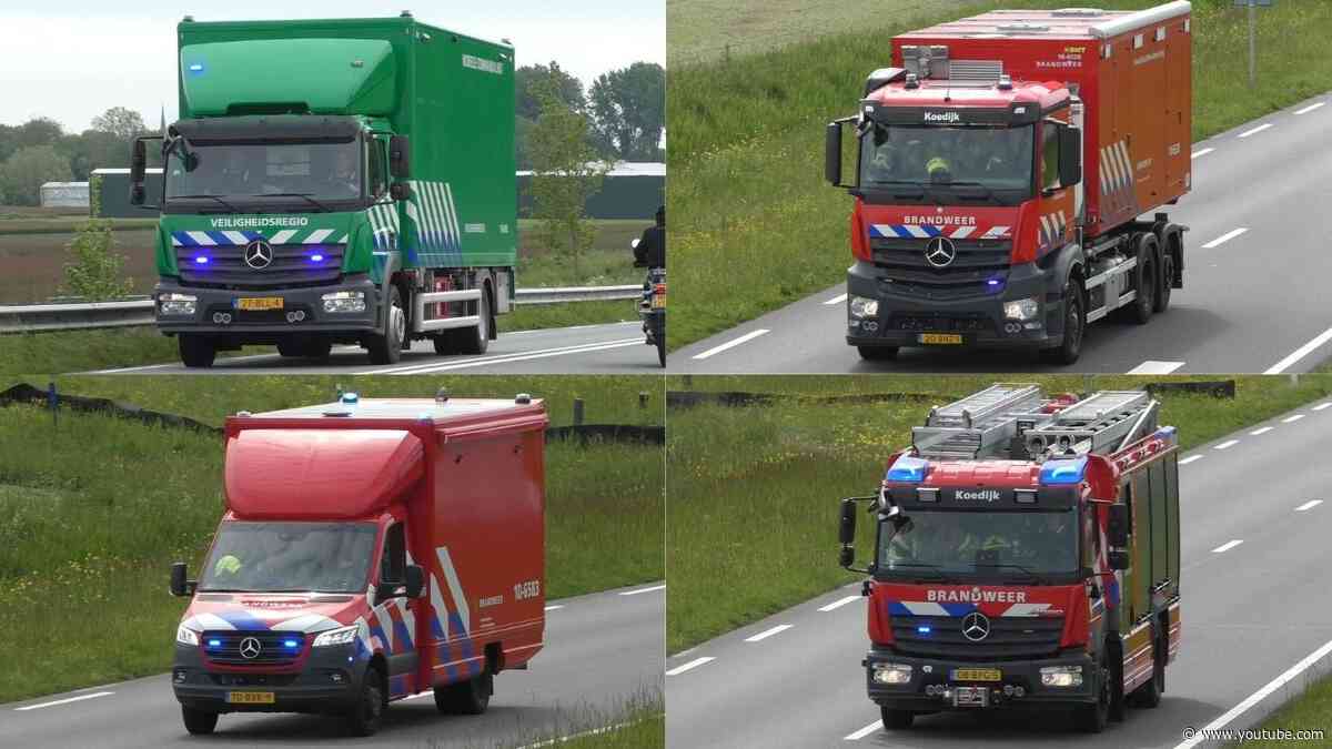Brandweer eenheden met Spoed onderweg naar een Grote brand in Schagen
