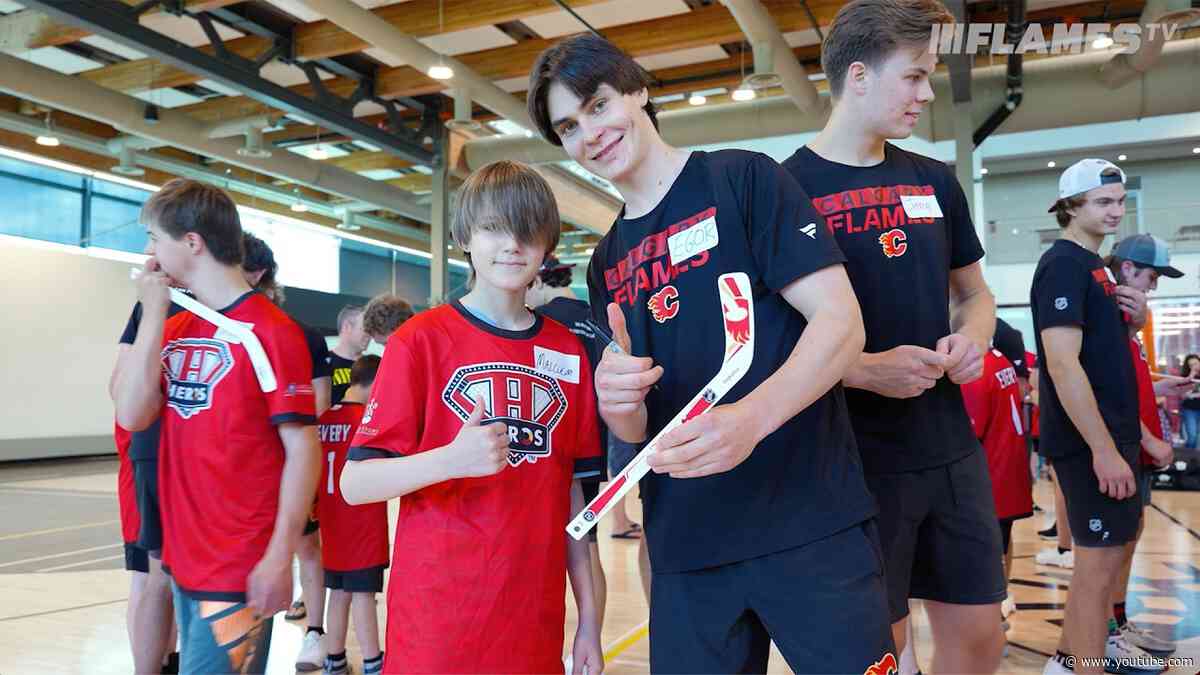 Flames prospects spend the day with the amazing kids of HEROS Hockey