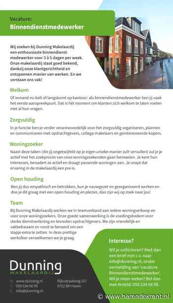 Advertentie: Interessante vacature binnendienstmedewerker in Haren (4 juli 2026)