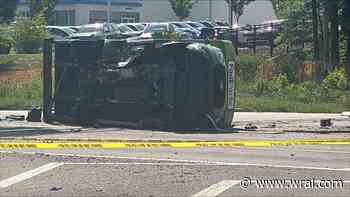 Four people, including a child, seriously injured in Glenwood Avenue crash involving airport shuttle