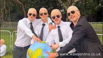 Bald caps and suits out in force at Blackweir Live for global star Pitbull
