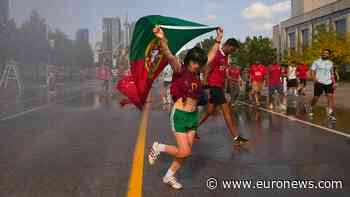 Portugal fans celebrate World Cup win over Croatia