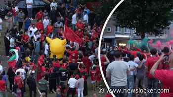 Voetbalfans vieren feest in Arnhem na winst Marokko