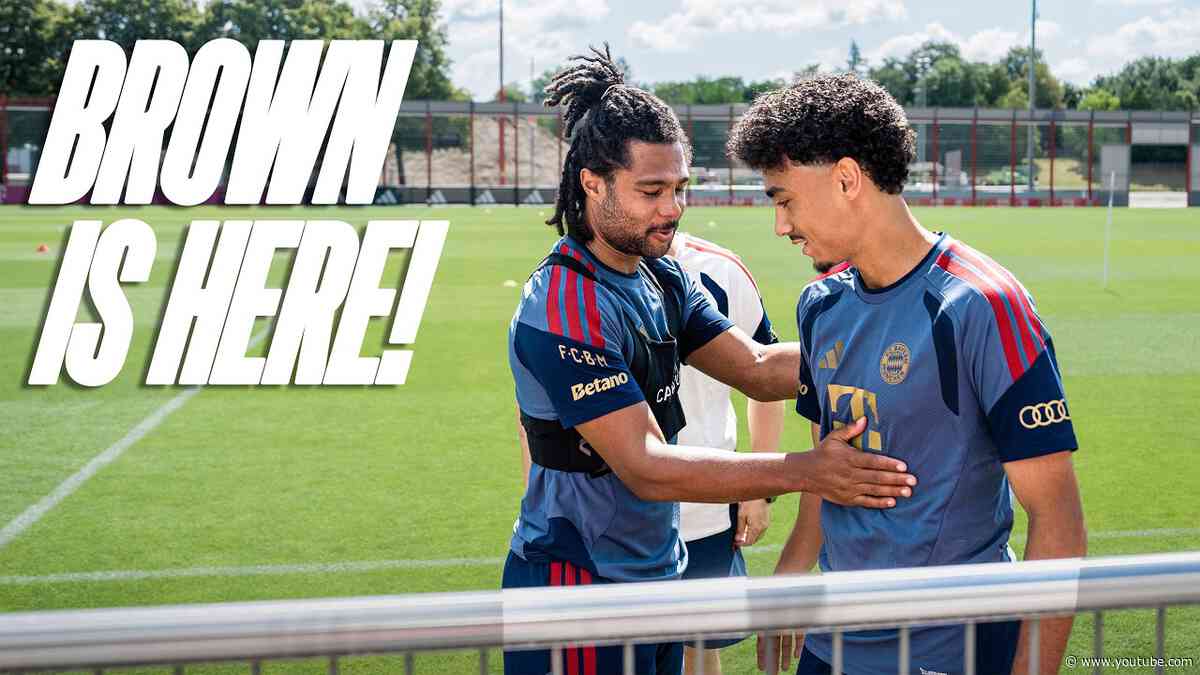 ❤️🤍 Nathaniel Brown: First Day at FC Bayern | Behind the Scenes