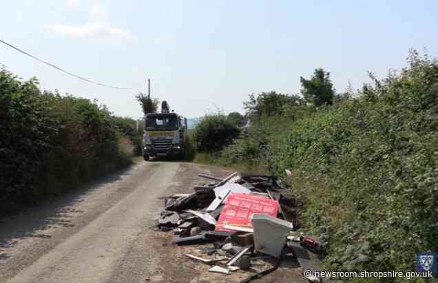 Video: Fly-tip cleared in south Shropshire