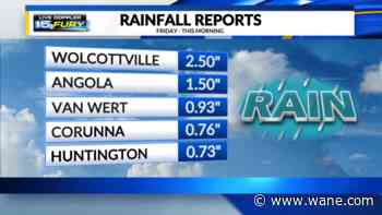 How much rain fell Friday-Saturday morning?