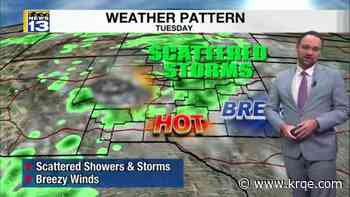 Monsoon moisture increases heading into next week