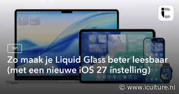 Zo maak je Liquid Glass beter leesbaar (met een nieuwe iOS 27 instelling)