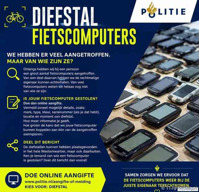 Politie zoekt eigenaren van aangetroffen fietscomputers
