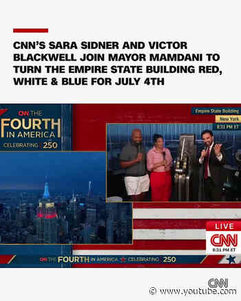 Empire State Building is lit in red, white and blue for July 4th