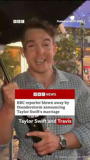 Thunderstorm stops BBC report on Taylor Swift wedding. #TaylorSwift #BBCNews
