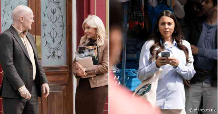 EastEnders’ Cindy walks in on Max and Priya – and someone is launched into a boot
