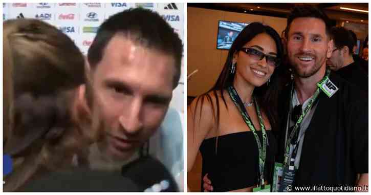 “Se ti guardo, dicono ‘Perché l’hai guardata?’. Se ti saluto, dicono ‘Perché l’hai salutata’”: Messi scherza con la giornalista e “riaccende” il gossip del triangolo con la moglie