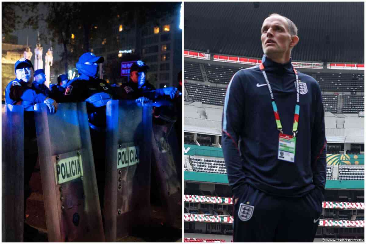 Riot police guard England hotel as Mexico launches huge security operation for World Cup last-16 clash