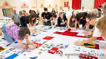 Weltrekord im Sticken: Flintsbacher Firma TexDesign unterstützte Event mit Maschinen