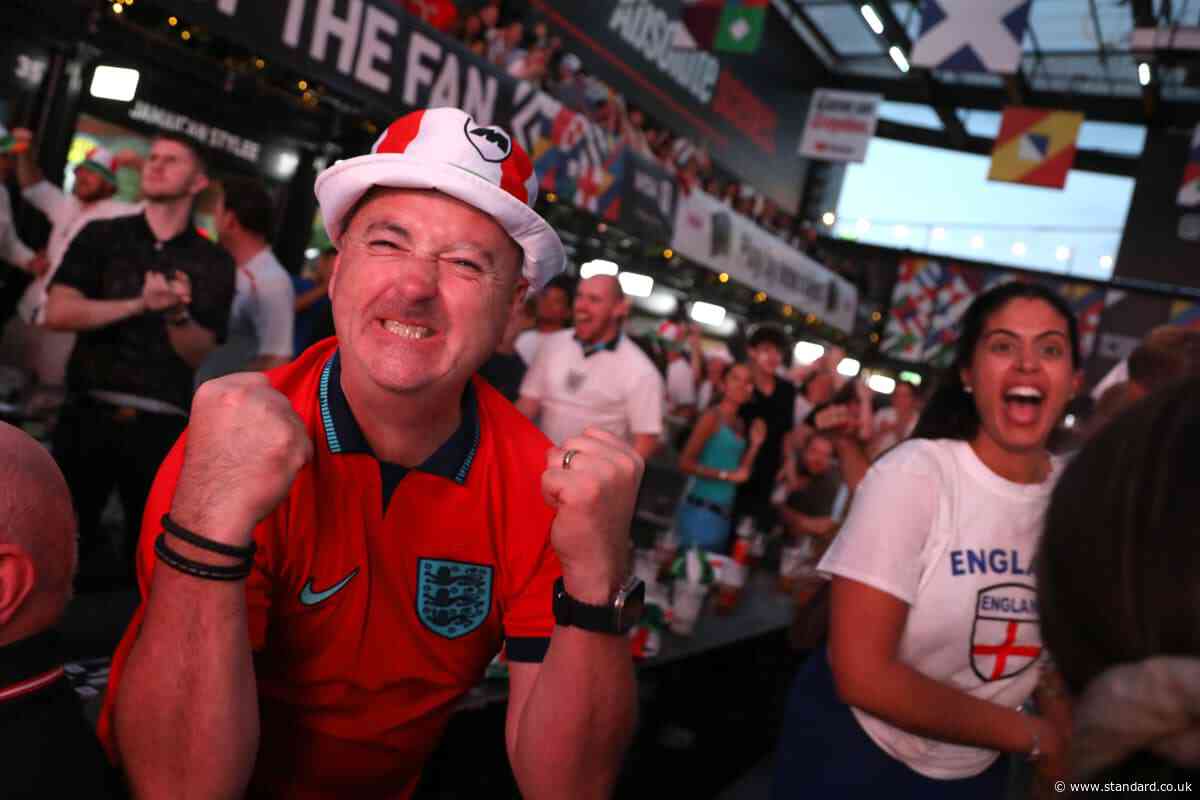 Latest updated list of London pubs showing England v Mexico at 1am on Monday