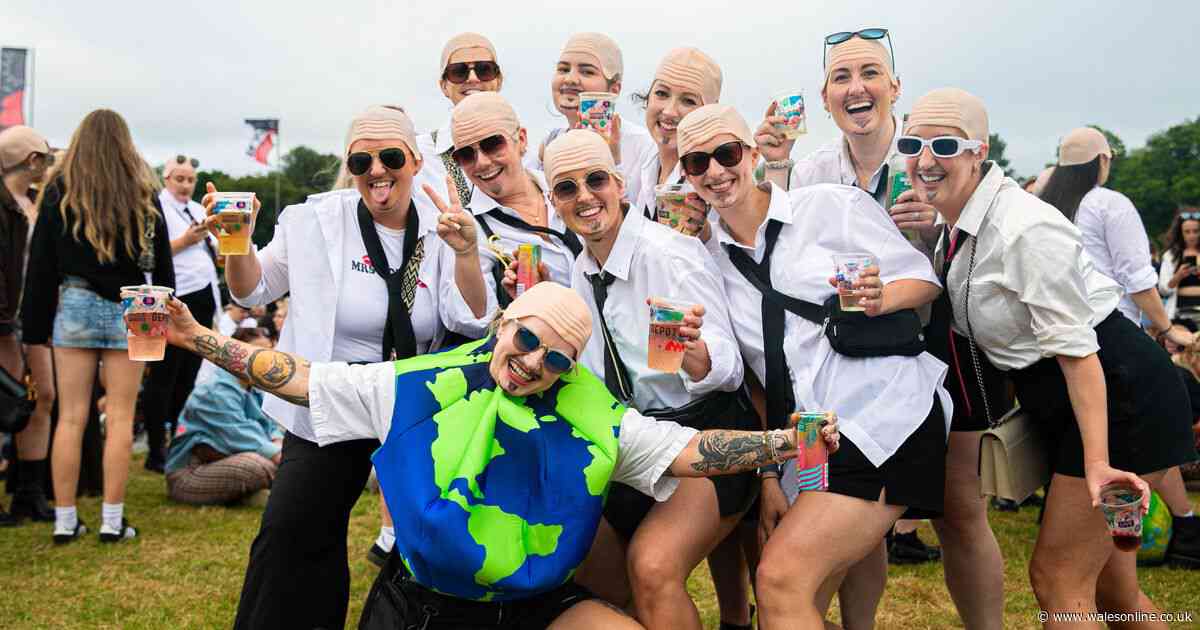 Bald caps and suits take over Cardiff for huge Pitbull concert