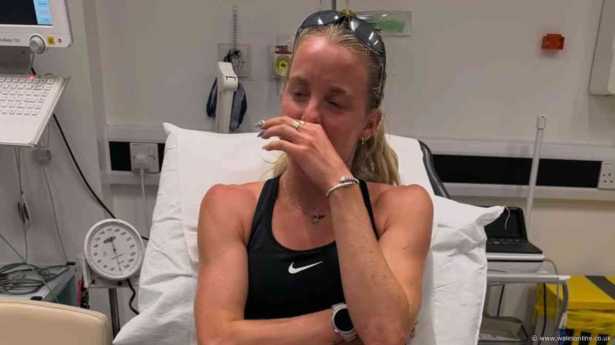 Keely Hodgkinson posts emotional picture from medical room after being left unable to walk