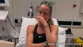Keely Hodgkinson posts emotional picture from medical room after being left unable to walk