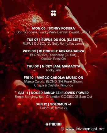 Pacha Ibiza: the weekly program (July 6-12, 2026)!