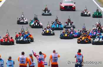 VIDEO: F1-coureurs crashen massaal in Lego-karts!